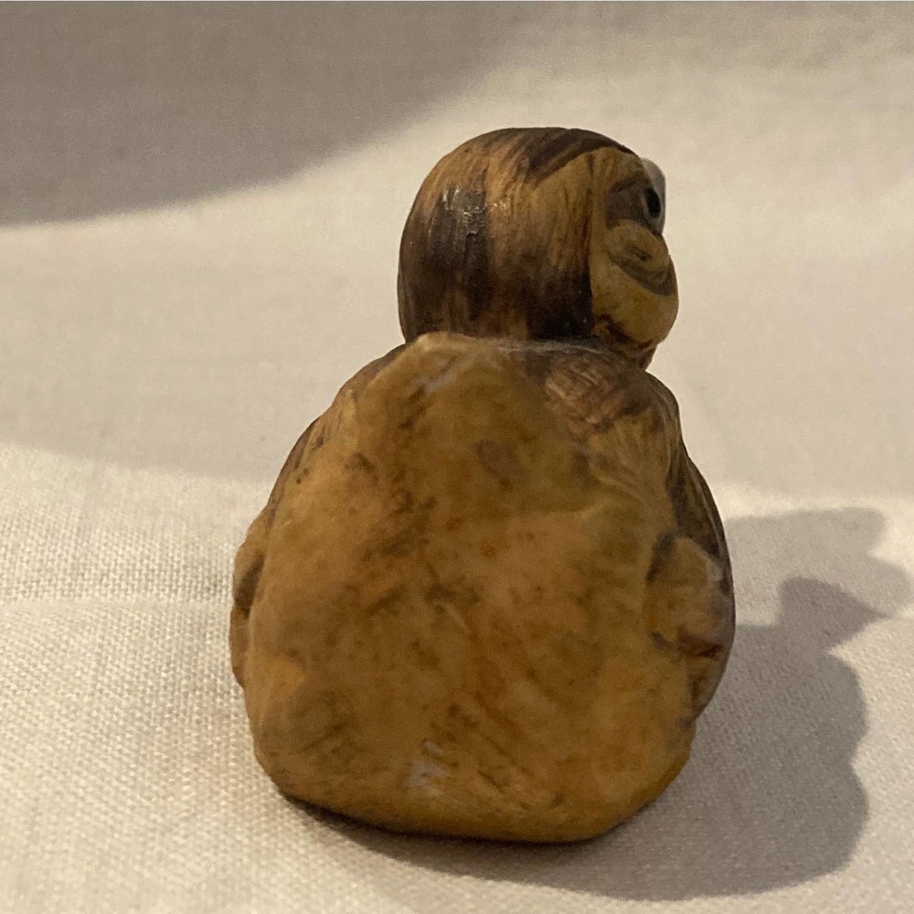 Cute‎ Brown Duckling Ceramic Figurine Small Farmhouse Decor - Picture 4 of 6